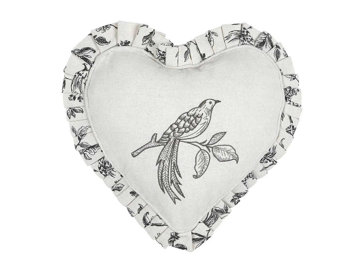 Coussin coeur style campagne chic