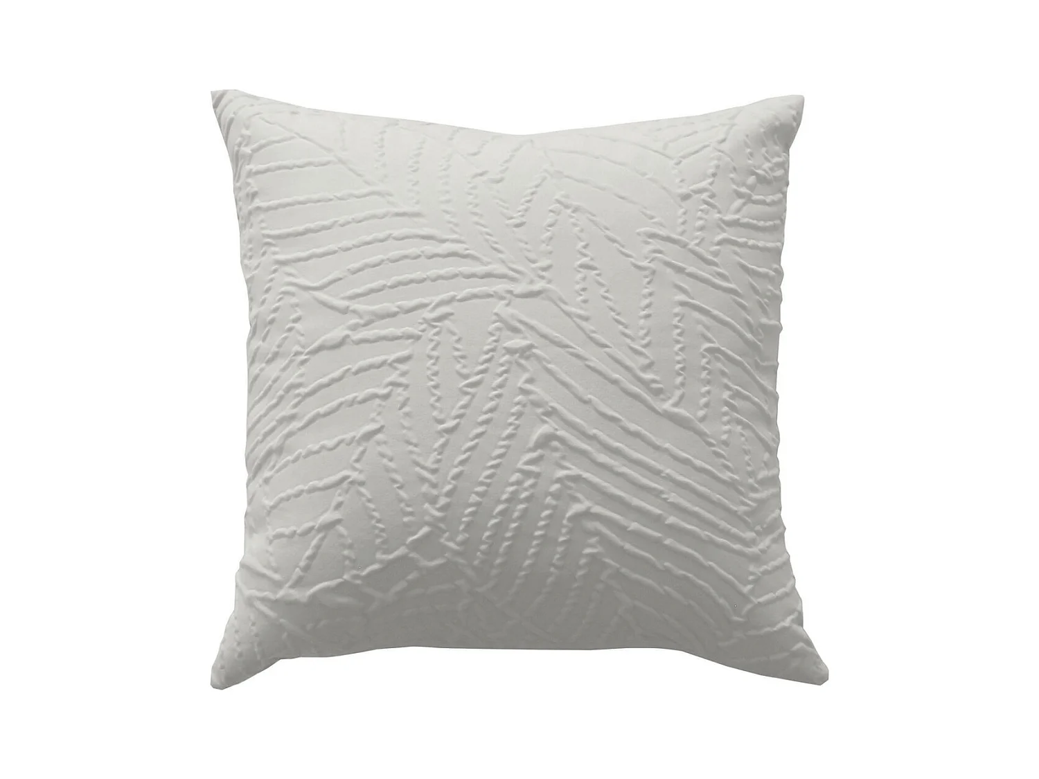 Coussin carré feuillage aspect gaufré
