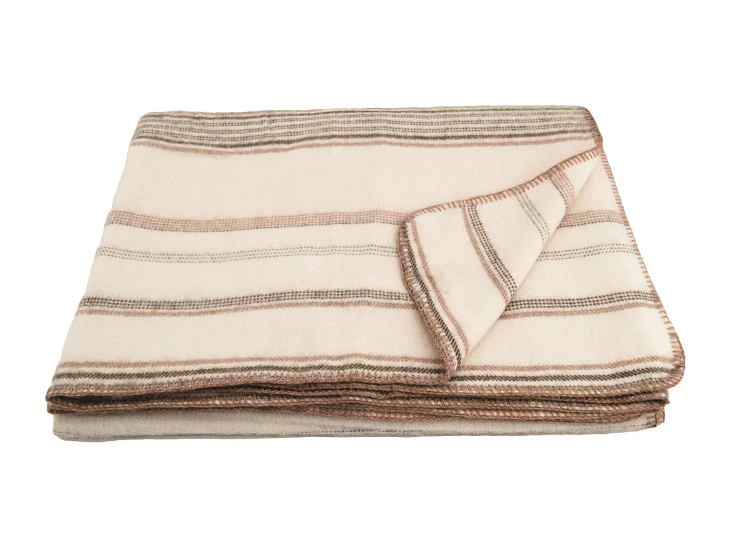 Manta de lana y mohair a rayas