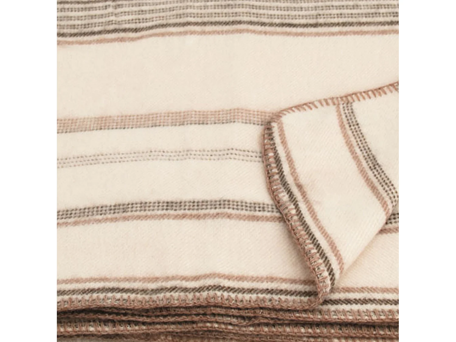 Plaid laine et mohair à rayure