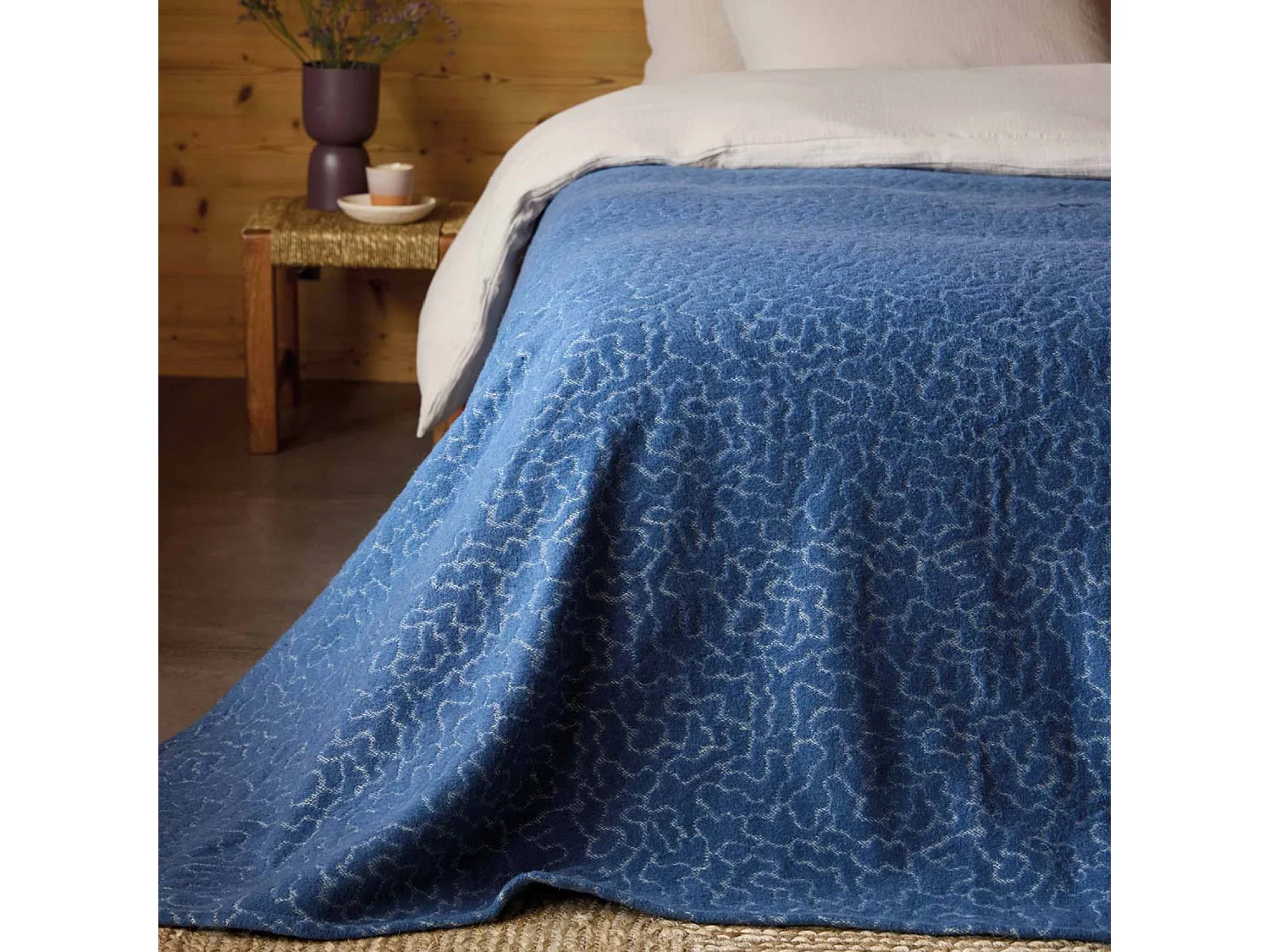 Manta de lana jacquard - Estampado de nubes