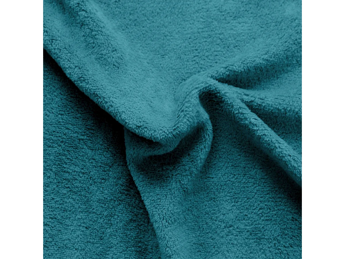 Plaid Polaire XL Uni "Coral Fleece" 180x220cm  Bleu Canard