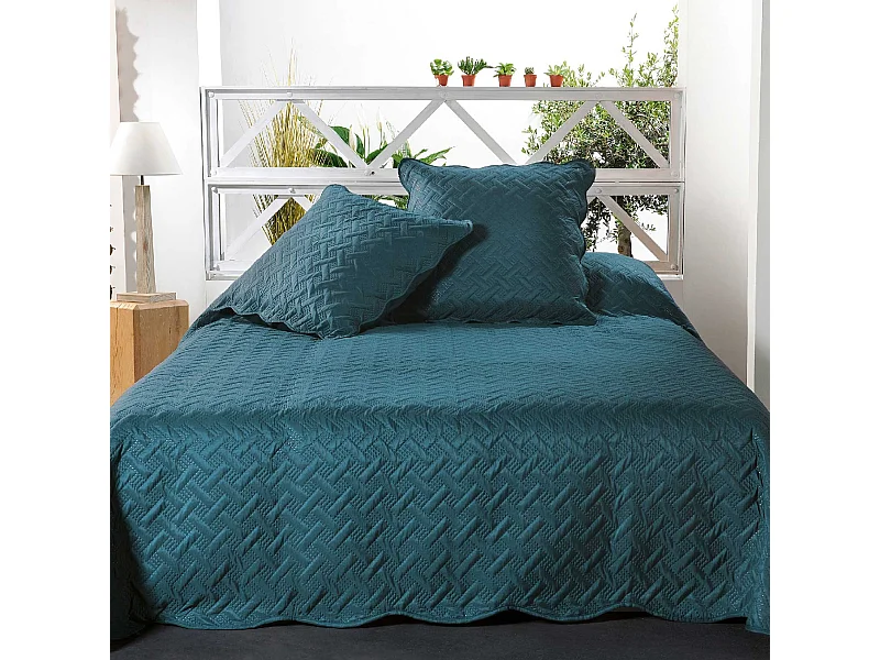 Couverture molletonné surpiquage graphique