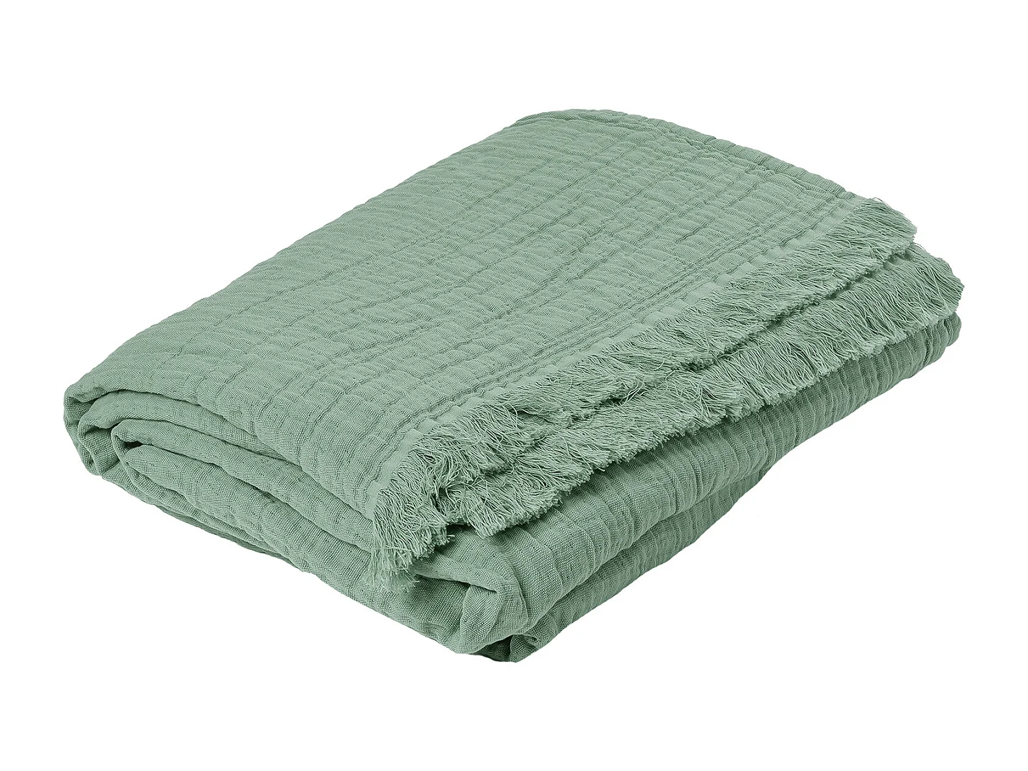 Plaid gaze de coton matelassé