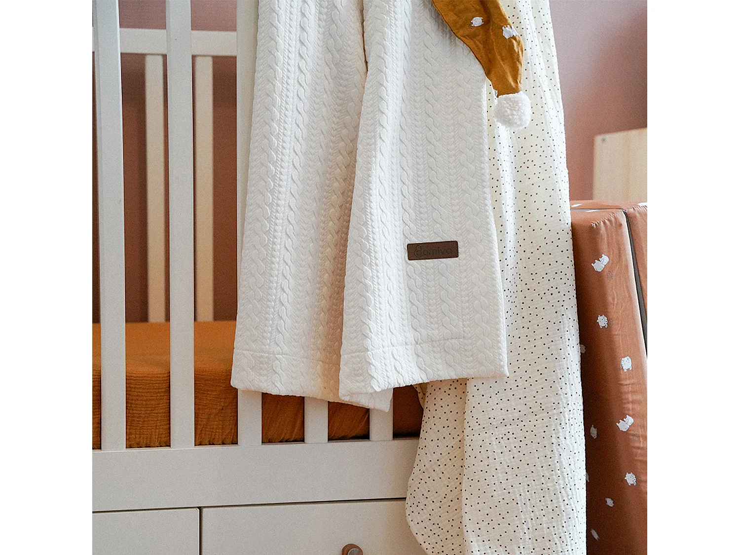 Couverture réversible pour enfant effet maille