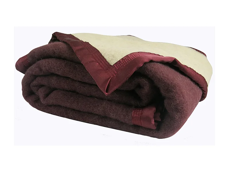 Couverture Pure Laine Vierge 600g/m2 bicolore