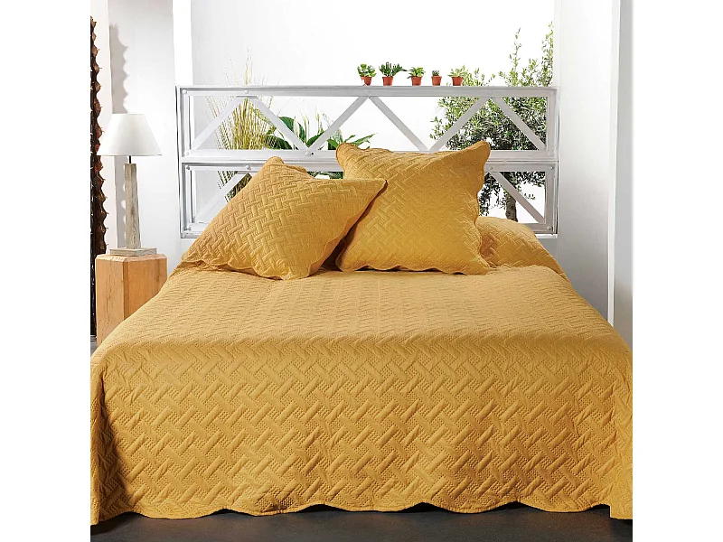 Couverture molletonné surpiquage graphique