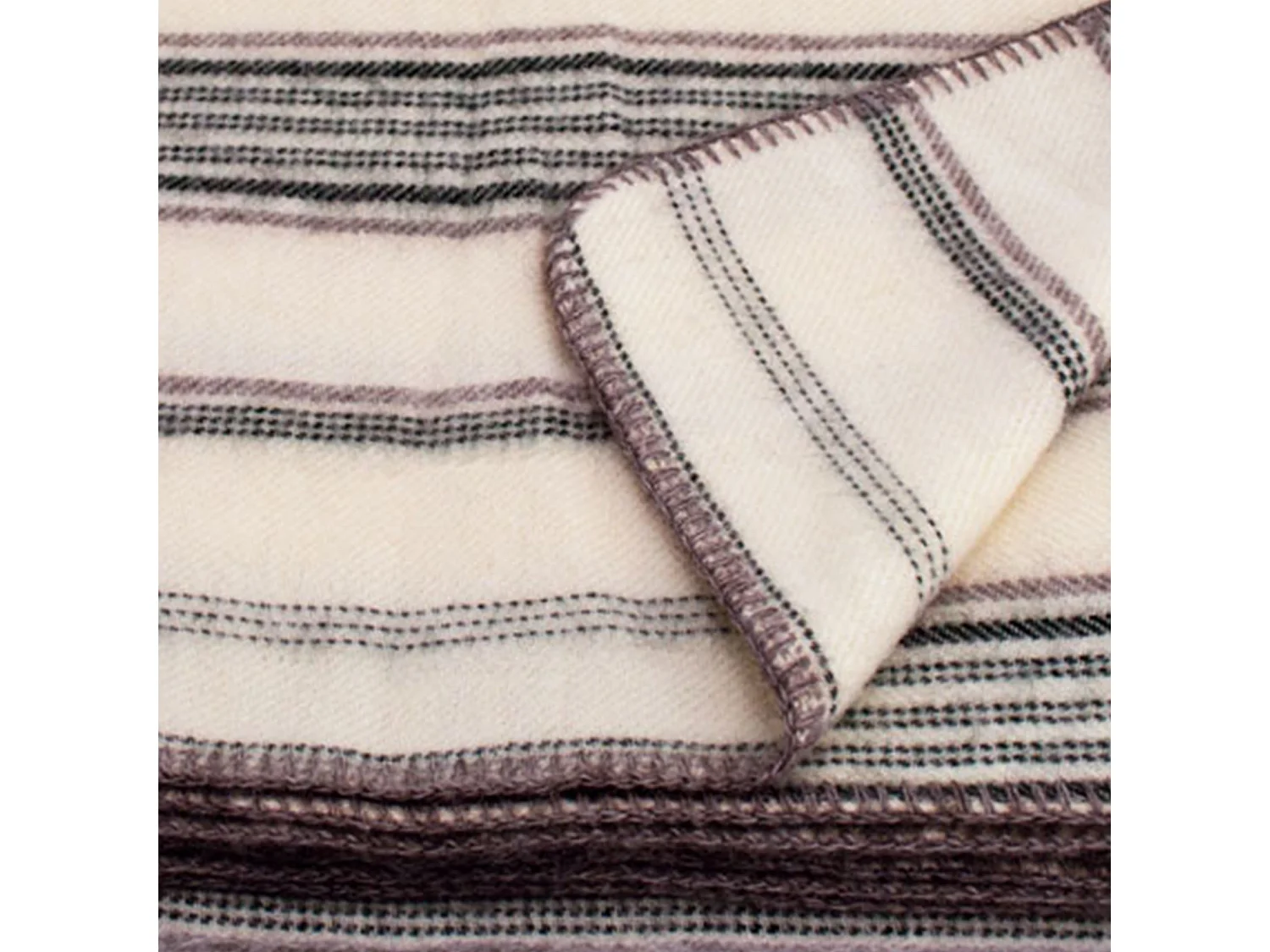 Plaid laine et mohair à rayure