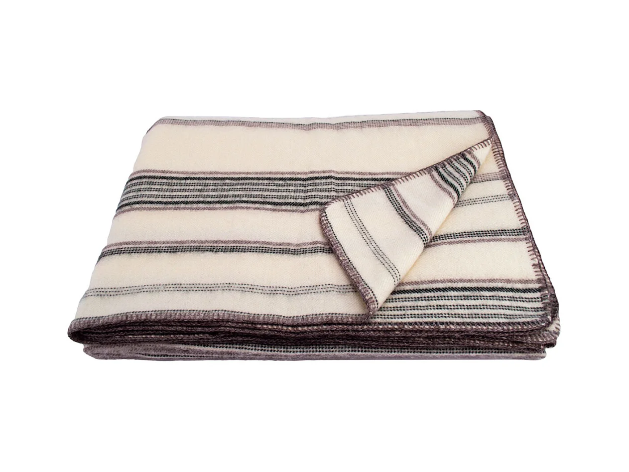 Plaid laine et mohair à rayure