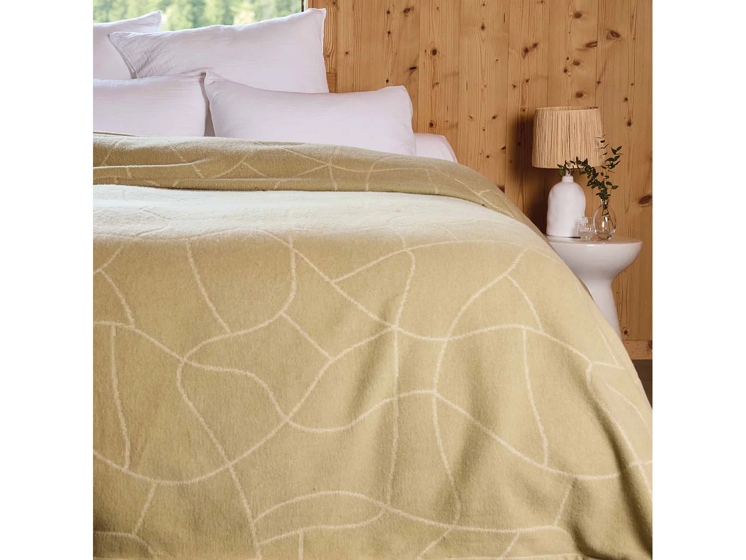 Manta de lana en jacquard gráfico