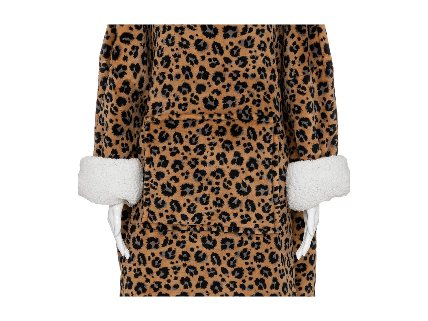 Plaid Sweat Manche "Flan" 85x118cm Léopard