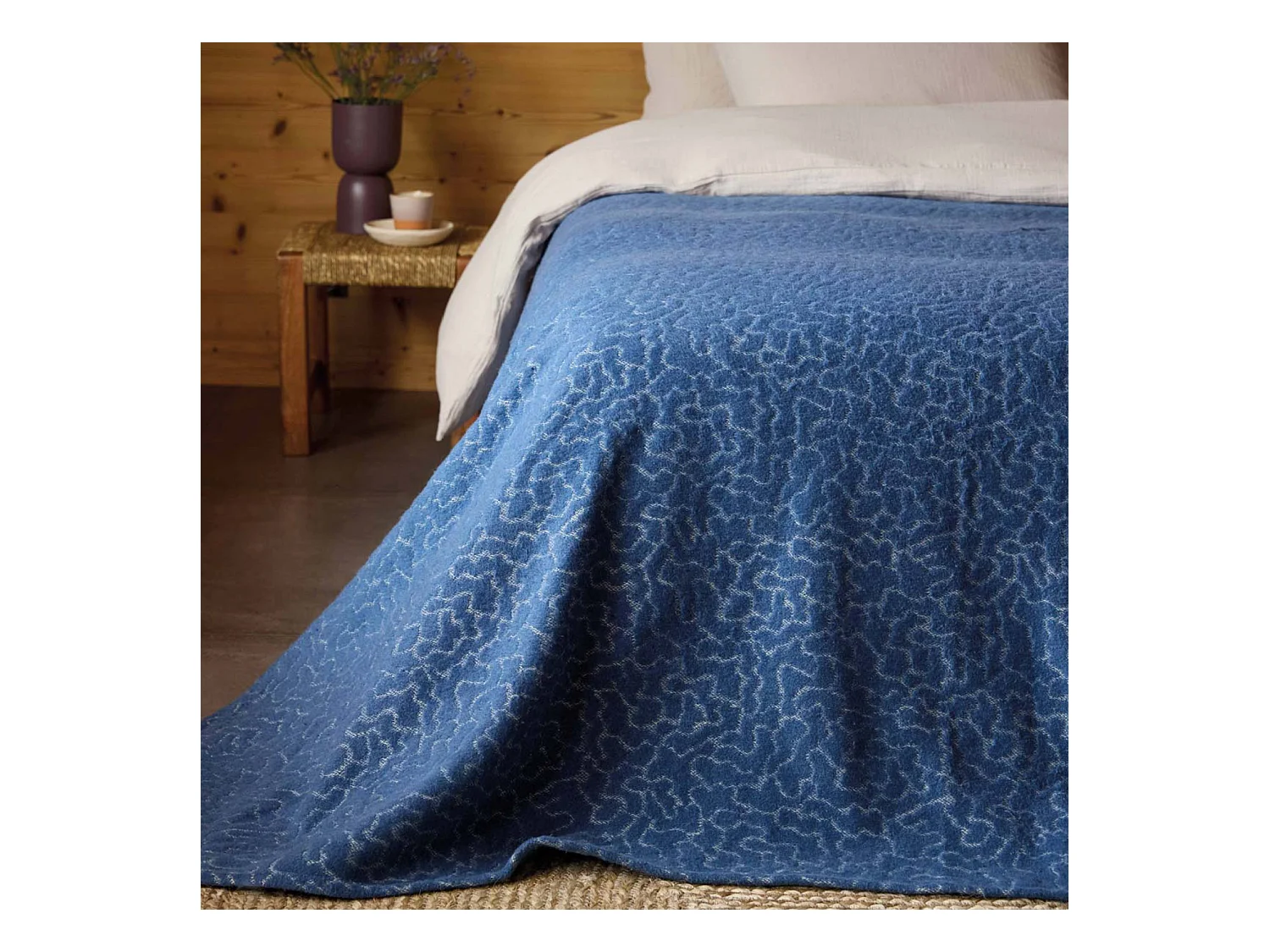 Jacquard-Wolldecke – Wolkenmuster