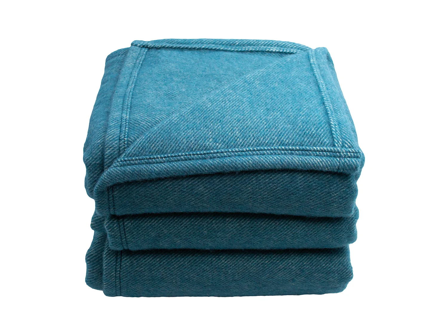 Wolldecke mit Denim-Effekt