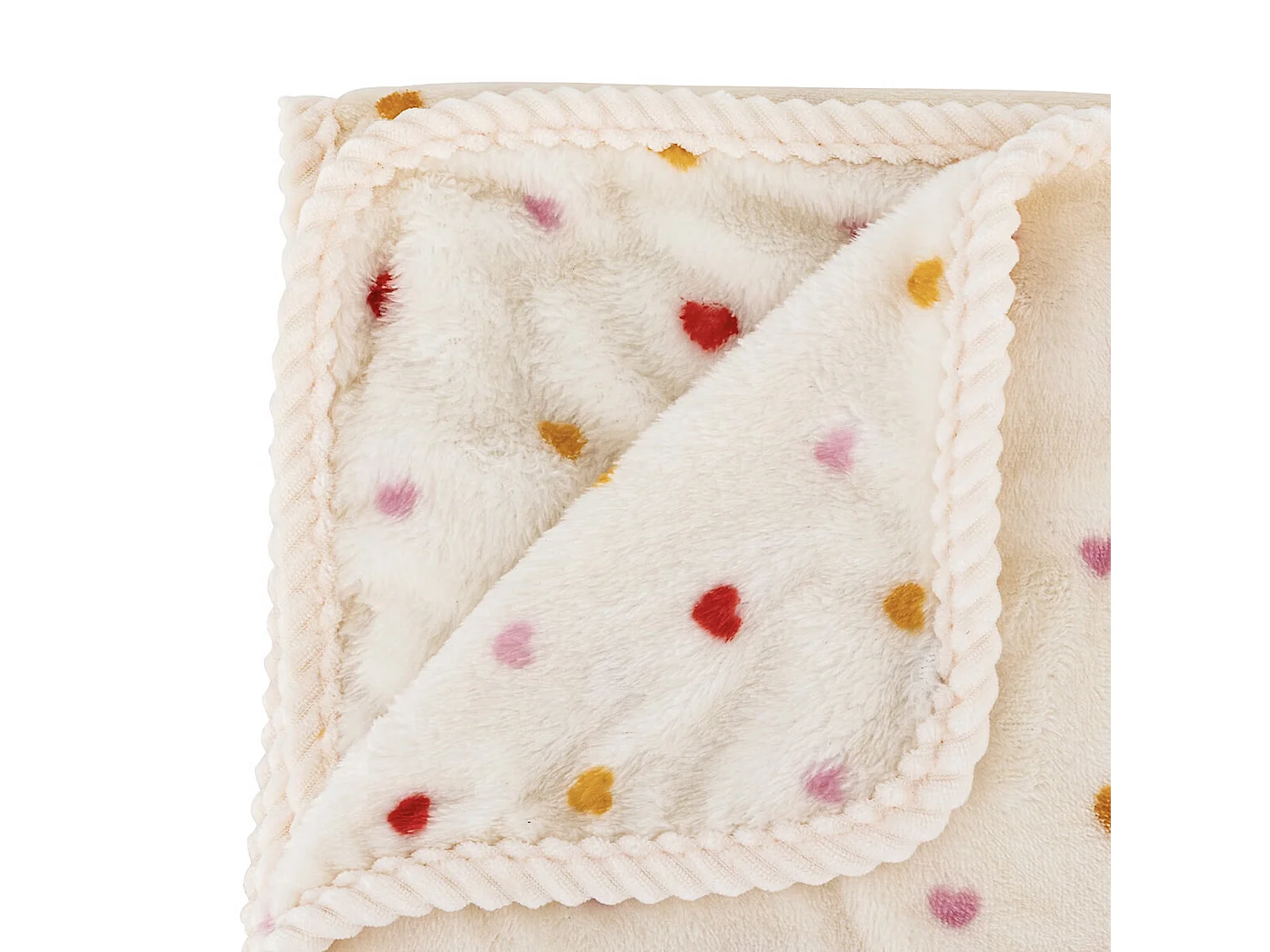 Plaid Enfant Flanelle Cœur "Amour" 75x100cm Multicolore