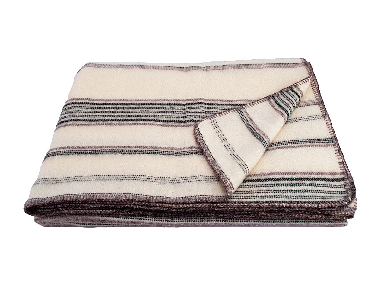 Plaid laine et mohair à rayure