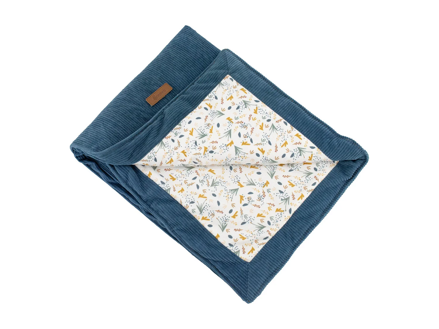 Couverture réversible pour bébé en double gaze de coton et jersey