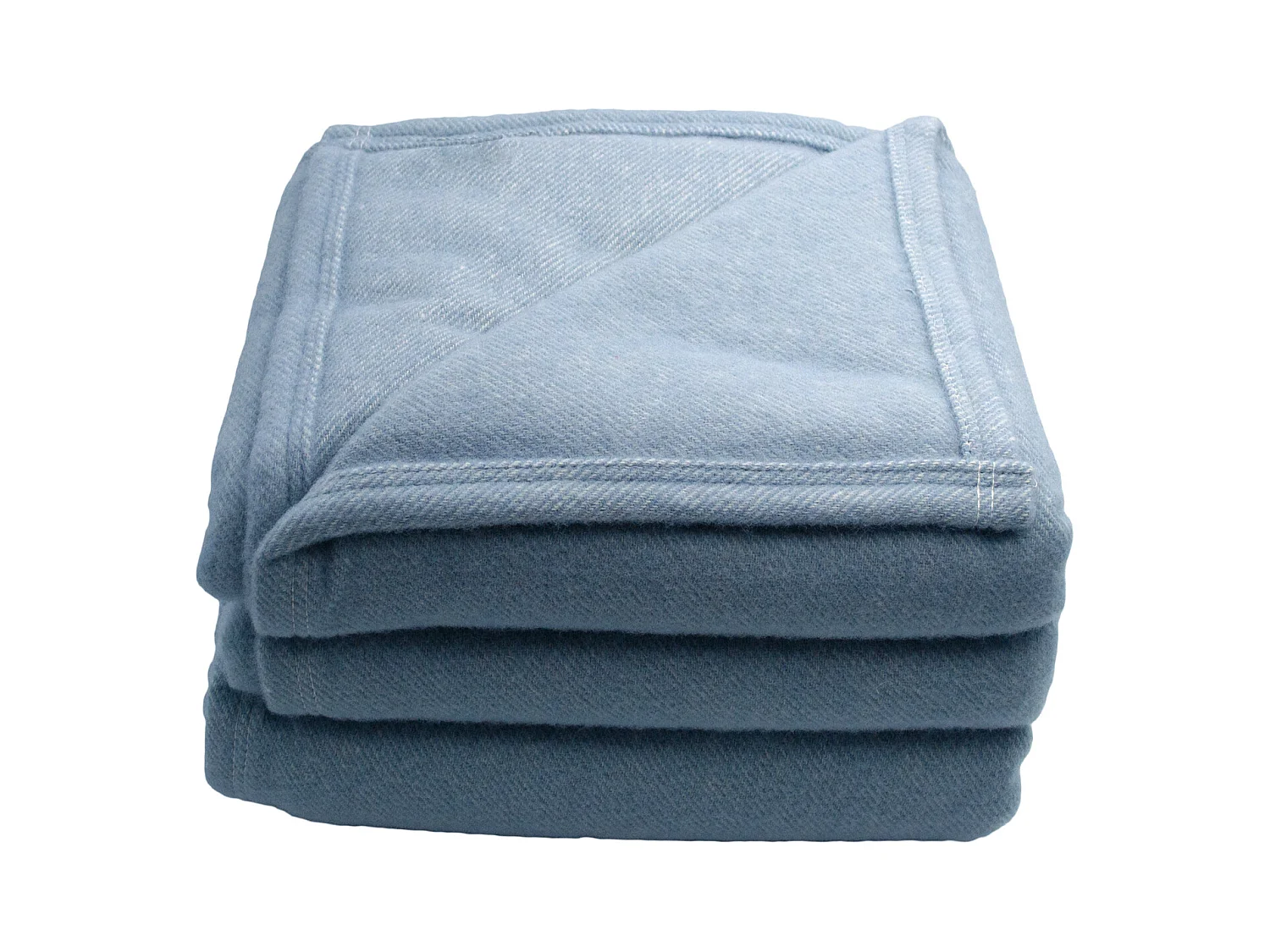 Wolldecke mit Denim-Effekt
