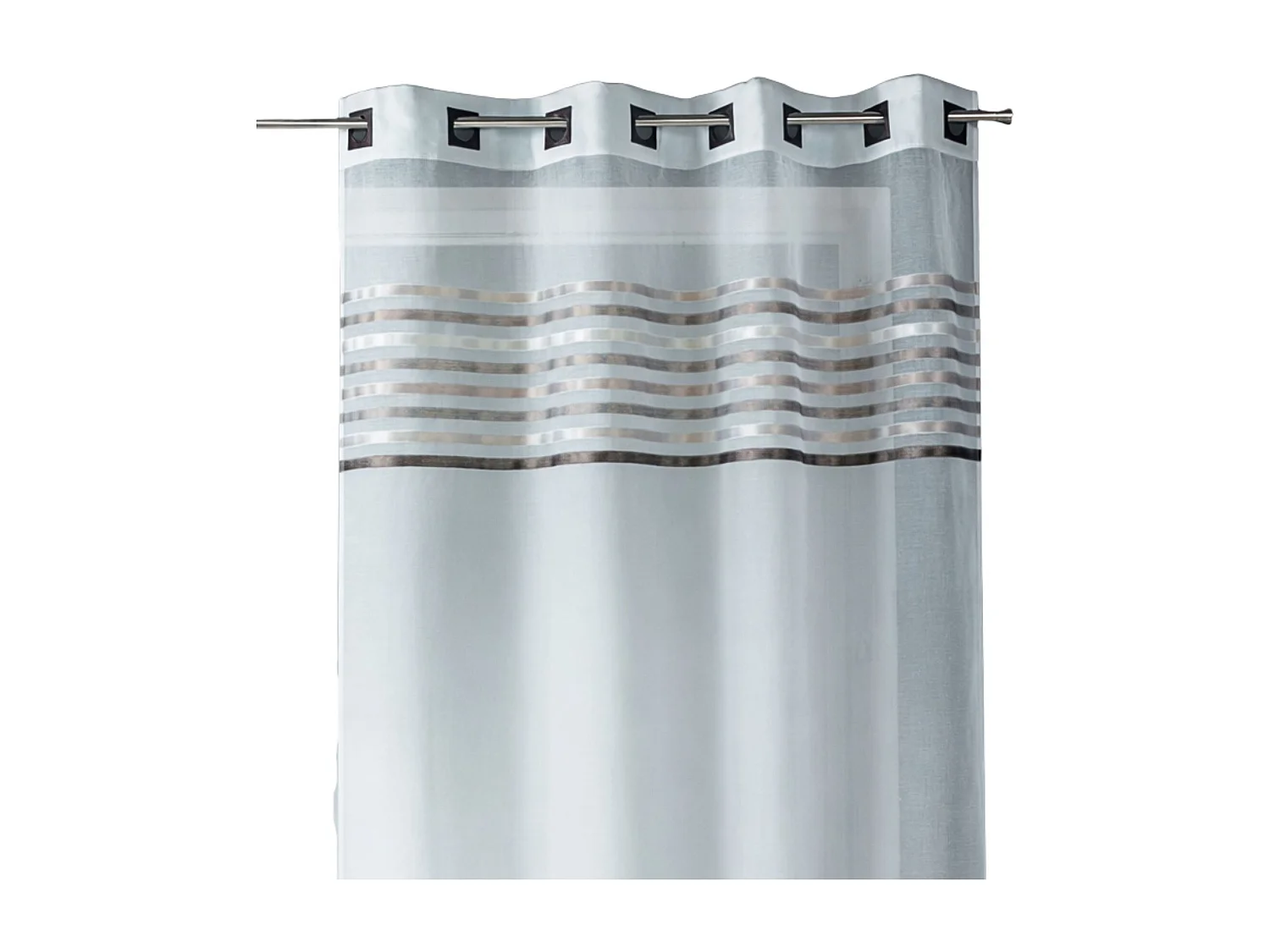 Voilage étamine parement tissé dans le haut