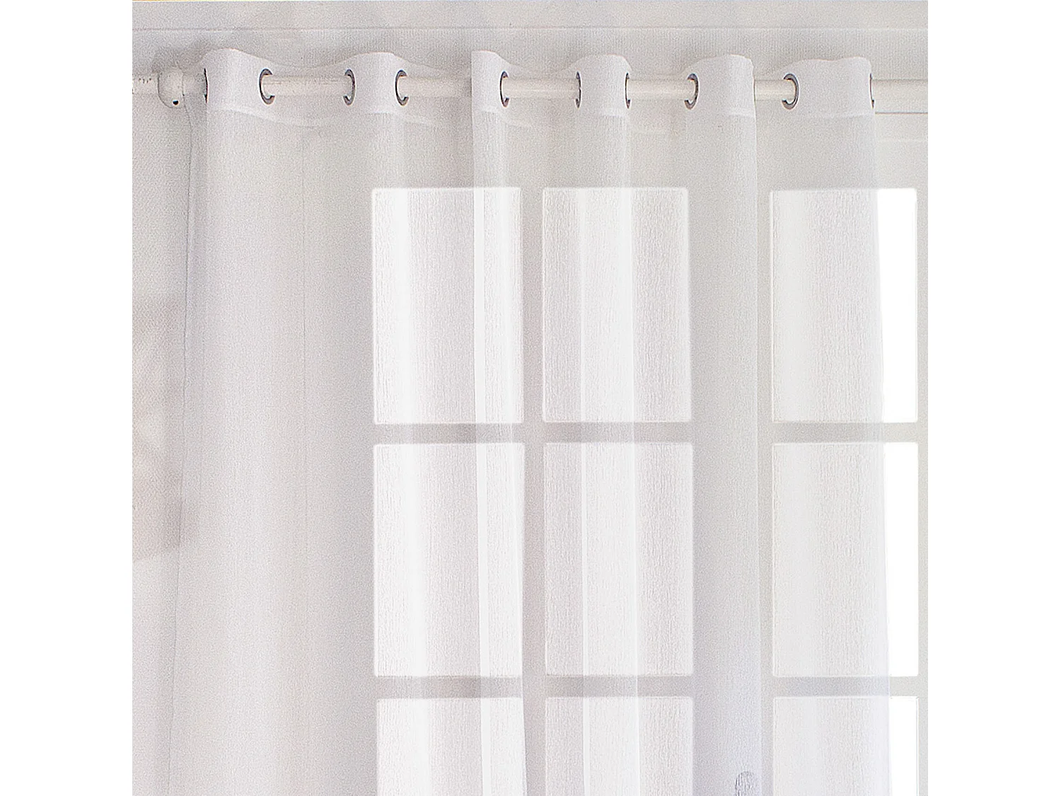 Rideau Voilage à Œillets "Sablé" 300x240cm Blanc