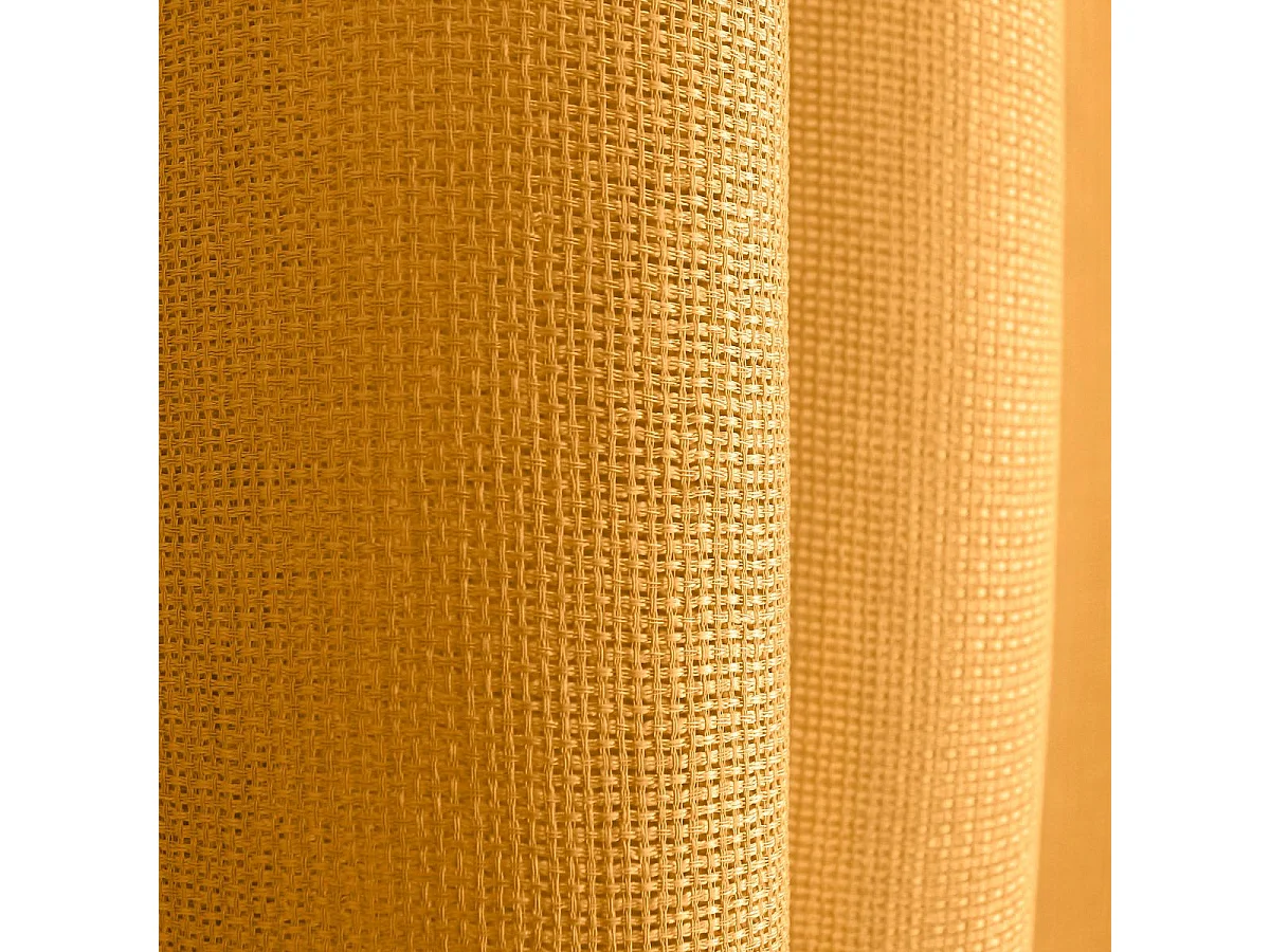 Rideau Voilage à Œillets Uni "Jelly" 140x240cm Moutarde