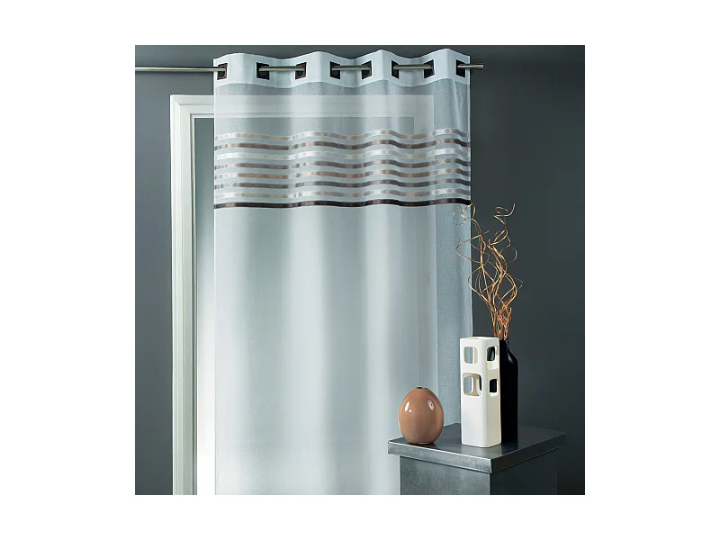 Voilage étamine parement tissé dans le haut