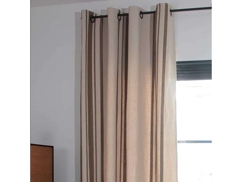 Dicker rustikaler Baumwollvorhang mit Ösen 150 x 250 cm