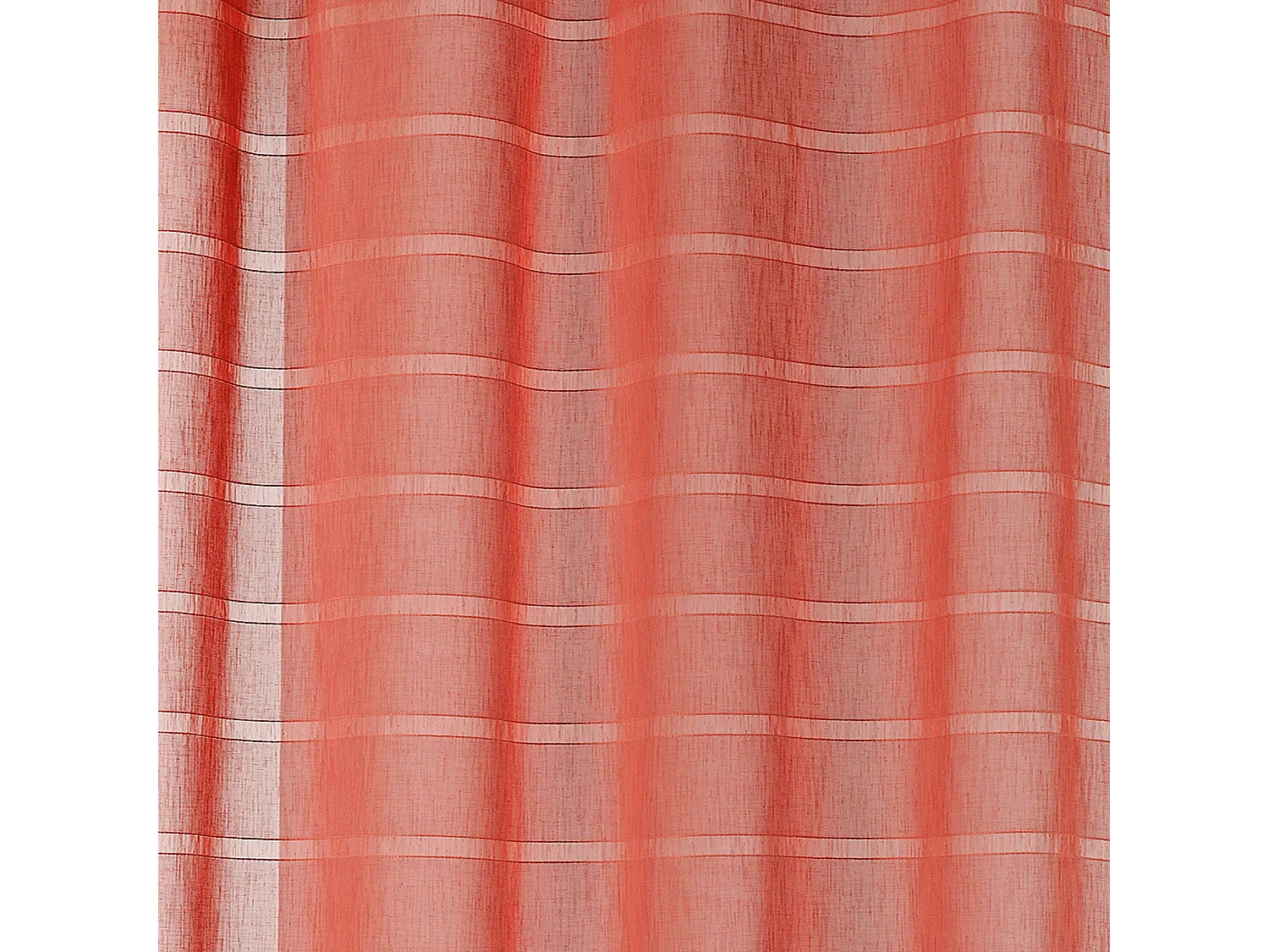 Gestreifter und lichtdurchlässiger Voile mit Kordelzug