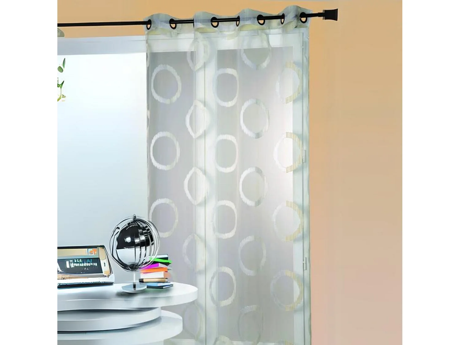 Visillo organza jacquard oléron