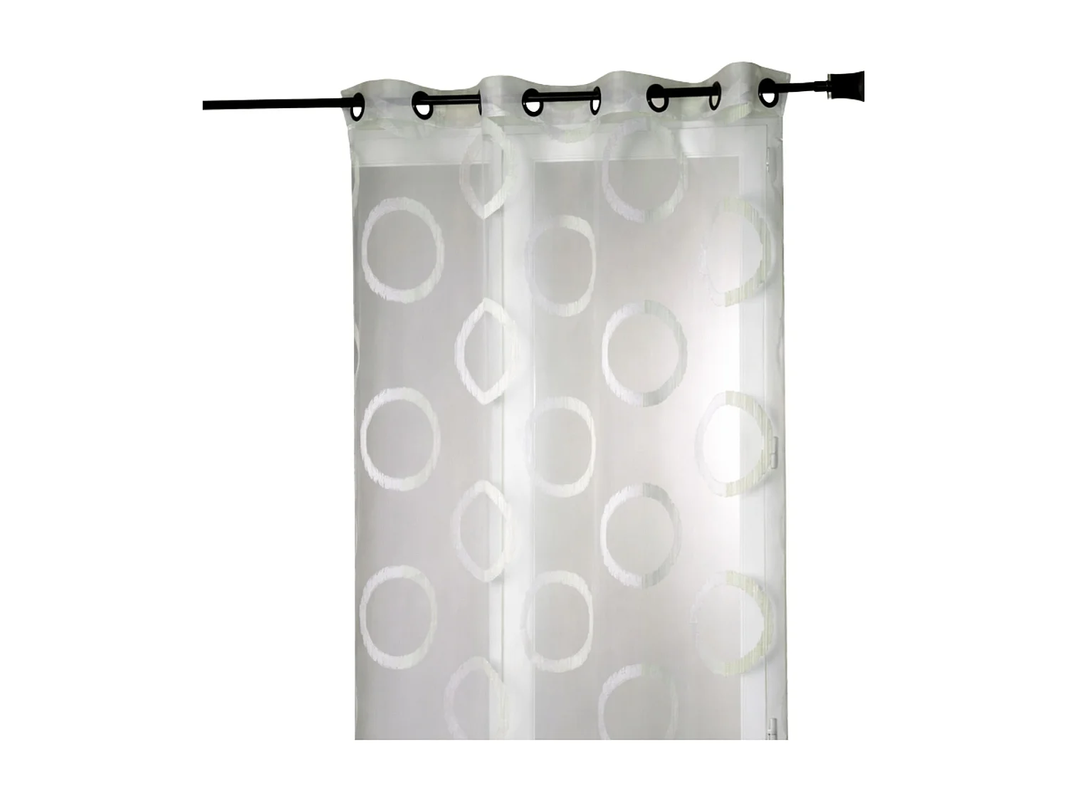 Voilage en organza jacquard ronds