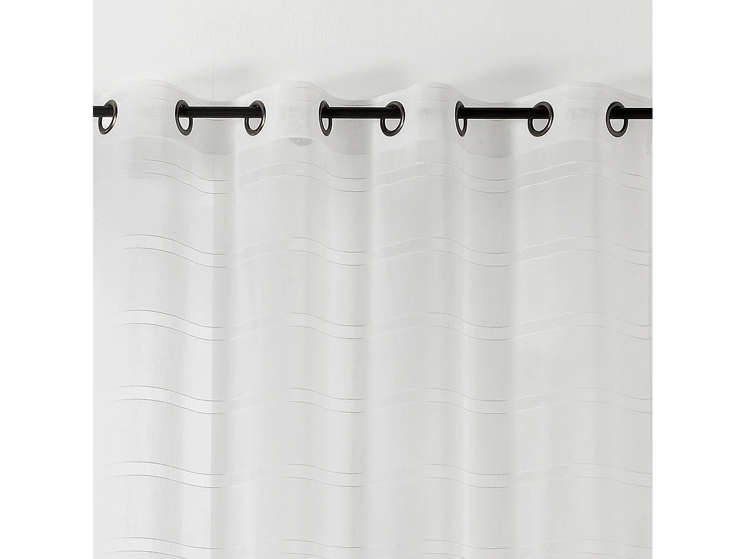 Voilage rayé et tamisant Cordelette