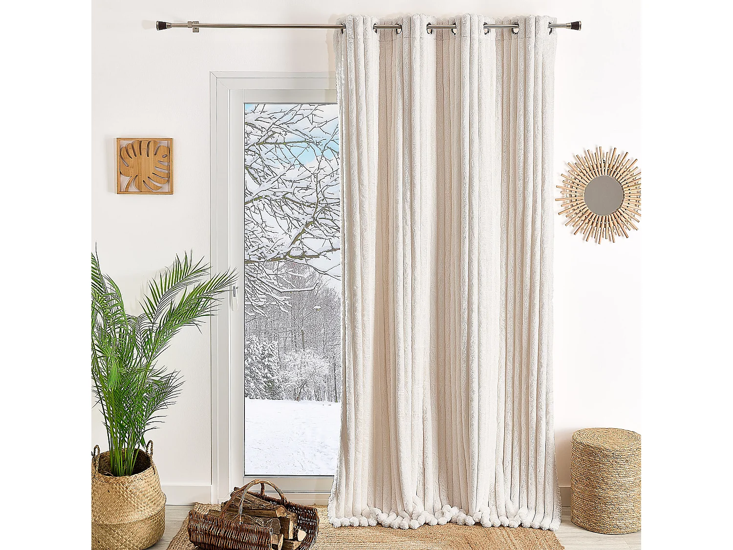 Rideau doudou côtelée xl