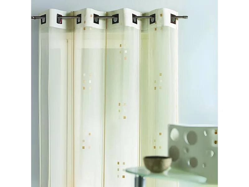 Cortina en Jacquard Hilos Cortados 'Cuadrados'