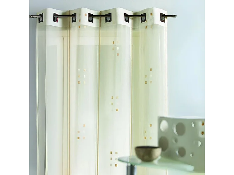 Jacquardvorhang mit kleinen Rechtecken