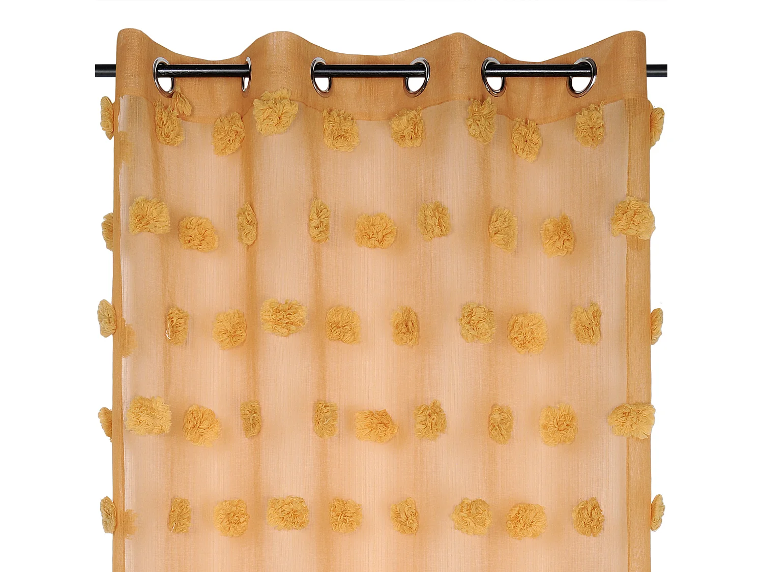 Voile mit bestickten Pompons