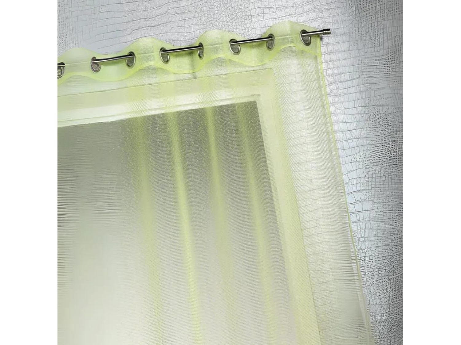 Visillo organza finas rayas horizontales