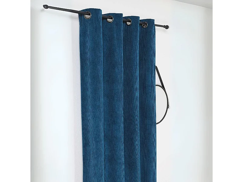 Rideau obscurcissant et isolant en velours côtelé