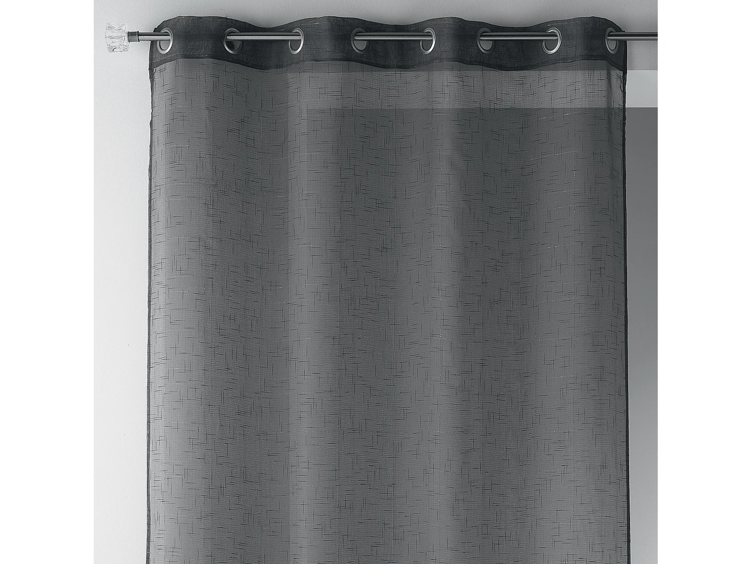 Visillo en estameña liso con hilos lurex