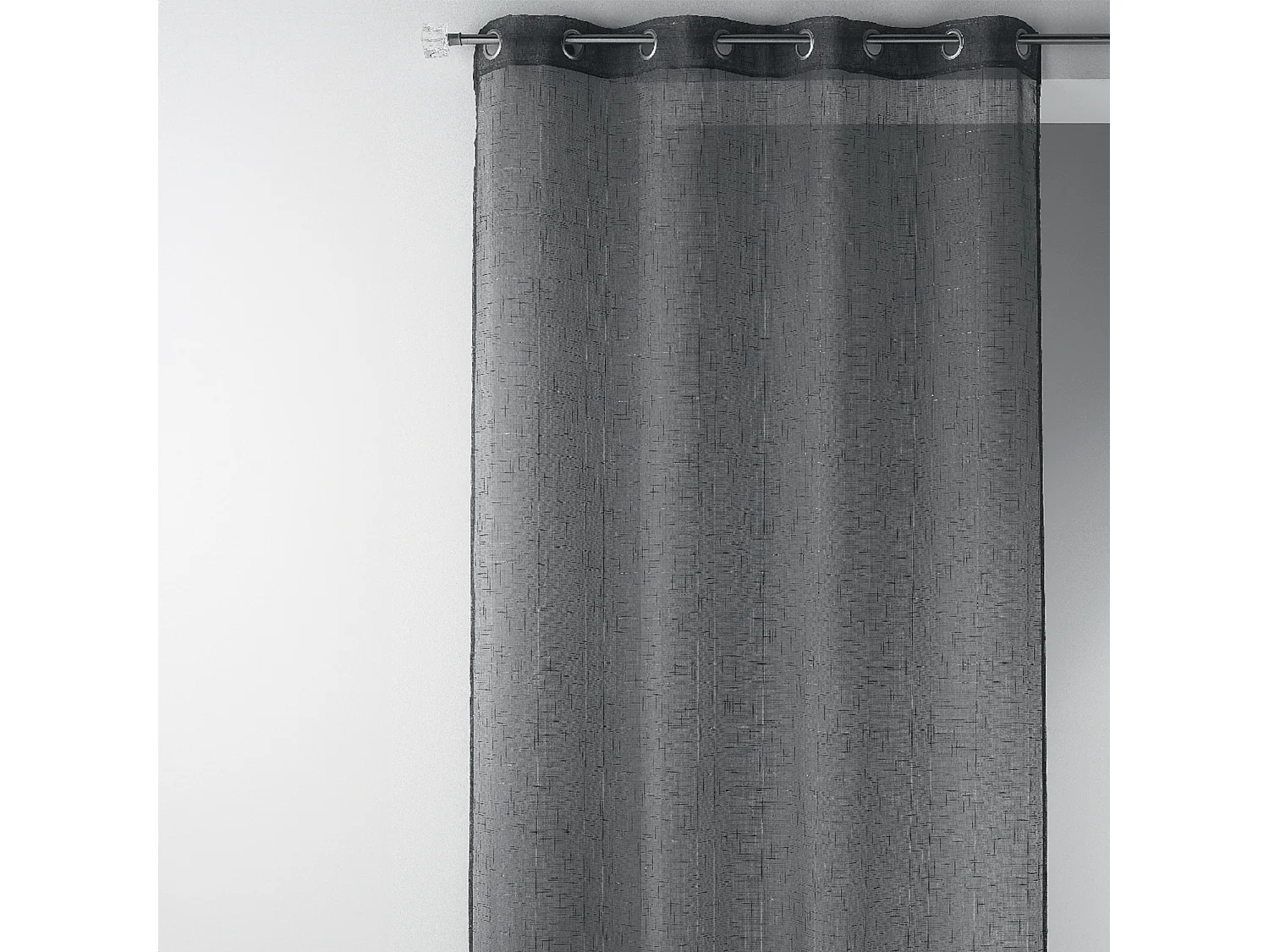 Visillo en estameña liso con hilos lurex