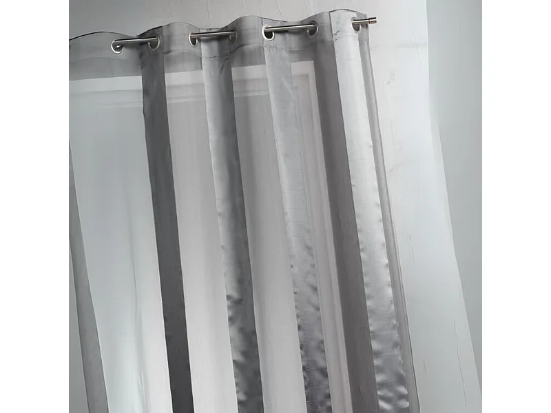 Visillo bicolor a rayas verticales