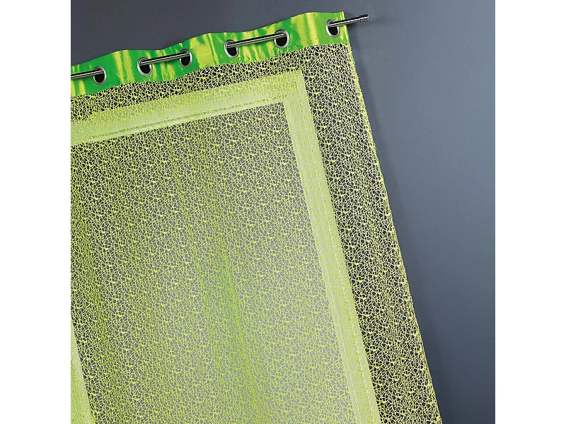 Voilage filet avec parement taffetas