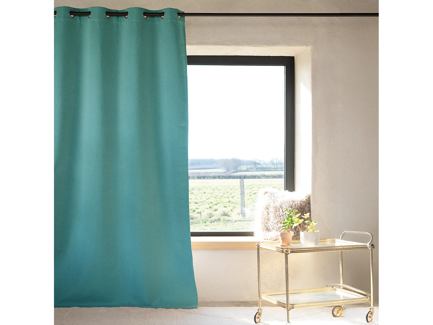 Cortina 100% opaca de doble cara para muebles 135 x 260 cm