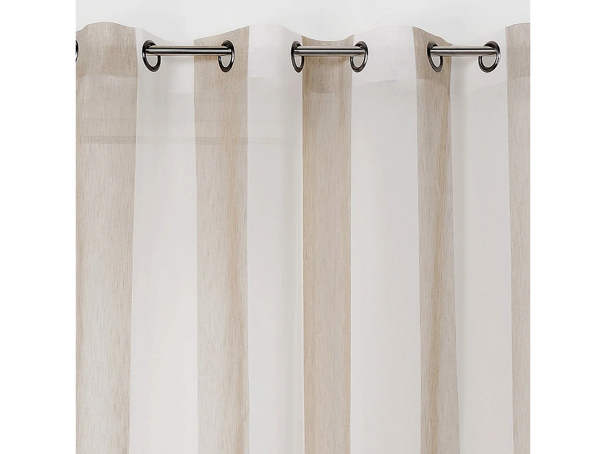 Voilage à rayures verticales colorées