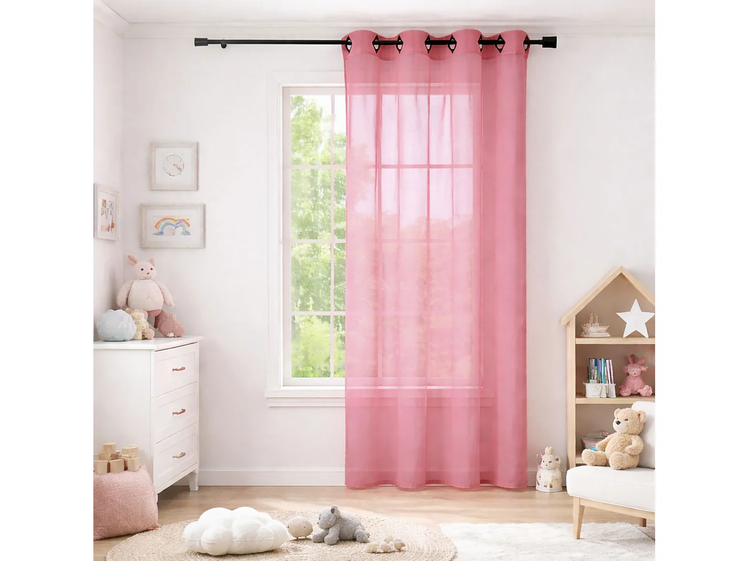 Rosa Vorhang große Breite