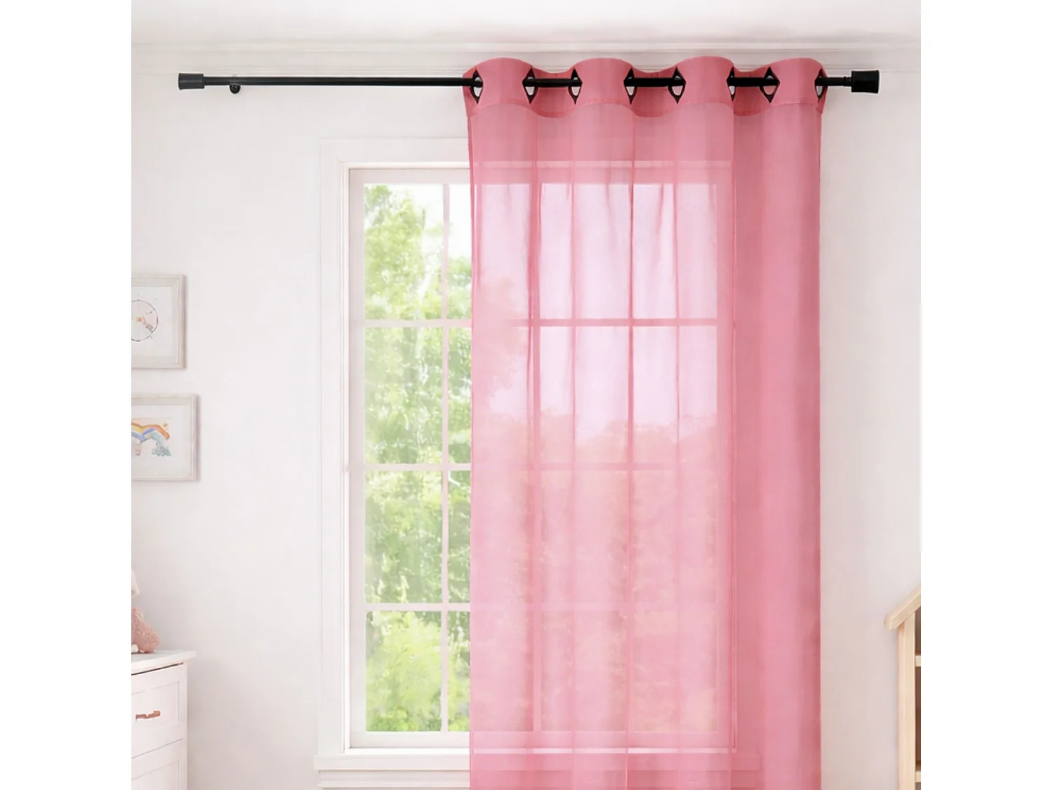 Rosa Vorhang große Breite