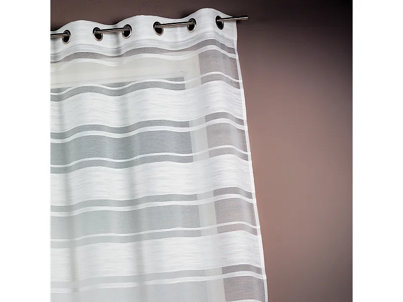 Voilage en jacquard à rayures horizontales