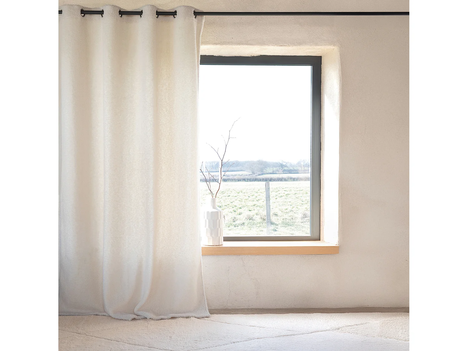 Cortina de decoración con efecto de piel sintética 140 x 260 cm