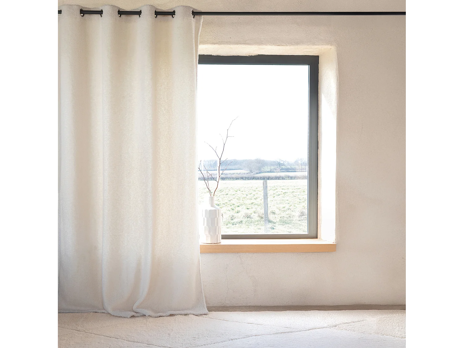 Dekorativer Vorhang mit Pelzeffekt 140 x 260 cm