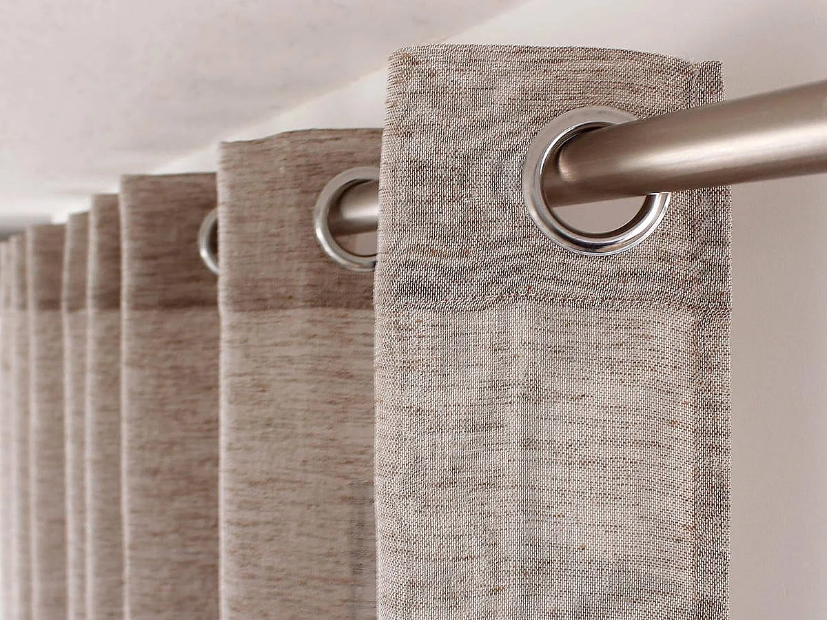 Rideau Voilage Effet Lin "Maya" 140x240cm Vison