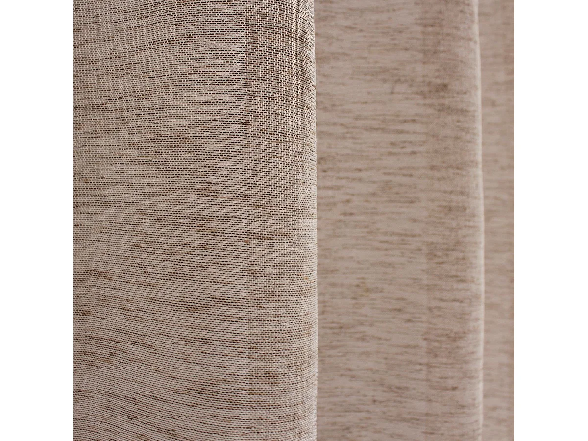 Rideau Voilage Effet Lin "Maya" 140x240cm Vison