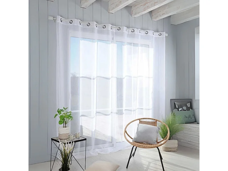 Voilage uni en grande largeur